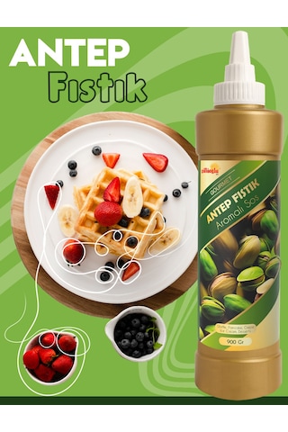 Antep Fıstıklı Sos - Waffle & Krep & Pankek & Tatlı & Dondurma & Kruvasan Sos-900 Gr