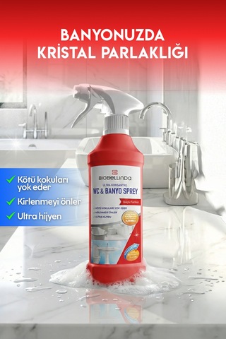 Biobellinda Ultra Konsantre Wc & Banyo Temizleyici Sprey 500 Ml.