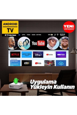 Vankyo Sunspark 500 W 5G 240" Android TV 1080P Destekli Projeksiyon Cihazı