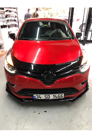 Clio 4 Kaput Rüzgarlığı Kaput Koruyucu Parlak Siyah