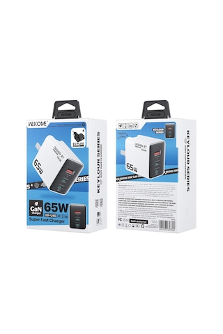 Wk Wp-u45 Keylour 65w Tip-cx2, Usb Gan Şarj Cihazı, Fiş: Ab Fiş Beyaz Beyaz