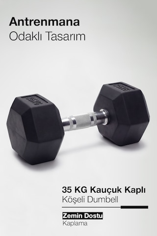 Çelik Ağırlık, Metal Tutma Yerlerine Sahip Tekli Dambıl-kdb 35 Kg Tekli