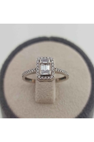 Altınbeyı Baget Taşlı Altın Yüzük 14 Ayar 2.04 Gram Abyyzk0144