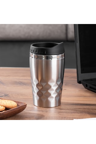 Porsima 05554 Paslanmaz Çelik Termos Kupa Termos Bardak 350ml Güm