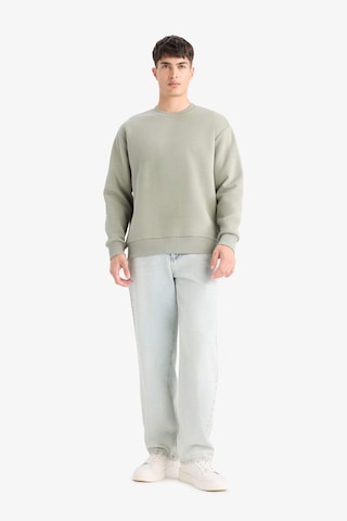 Defacto Relax Fit Bisiklet Yaka Kalın İçi Yumuşak Tüylü Basic Düz Sweatshirt T5139az25augn931 Yeşil
