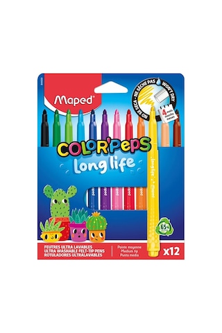 Maped Color'peps Long Life Keçeli Kalem 12 Renk 844000
