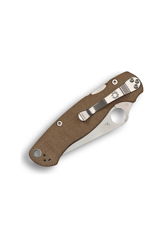 Spyderco Military 2 Brown Canvas Micarta Cpm Cruewear Blade Plainedge Kamp Çakı Kahverengi