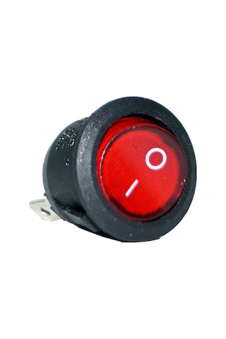Yuvarlak Işıklı Aç Kapa Buton 2 Kademeli On Off Rocker Switch Kırmızı 250v Ac 3a/125v Ac 6a
