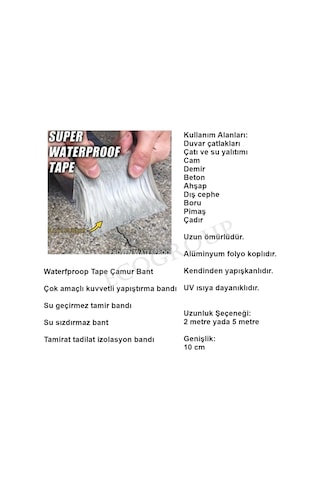 Waterproof Tape Su Geçirmez Güçlü Tamir Bandı Çamur Bant (456521417)