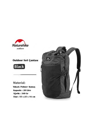 Naturehike ZT14 XPAC Sırt Çantası 20 Lt Siyah