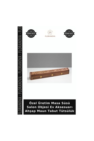 Özel Üretim Masa Süsü Salon Objesi Ev Aksesuarı Ahşap Maun Tabut Tütsülük