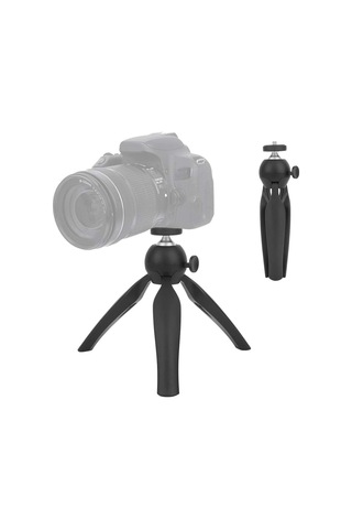Ayarlanabilir Masaüstü Slr Tripod Standı Mini Seyahat Top Kafa Malzemeleri Siyah Abs Malzemesi