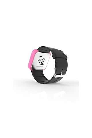 Cool Watch Saat - Pembe Led Kasa - Siyah Kayış Unisex