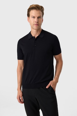 Back And Bond Regular Fit Düğmeli Siyah Polo Yaka Tişört
