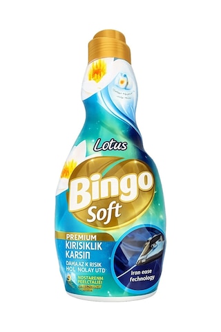 Bingo Soft Lotus Konsantre Yumuşatıcı Kırışıklık Karşıtı 1200 Ml 2 Li 2'li Set
