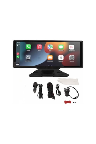 Leerfei Lf-1026 Taşınabilir Hd Dokunmatik Ekranlı Kablosuz Araç Multimedya Oynatıcısı -carplay Andro 10.2"
