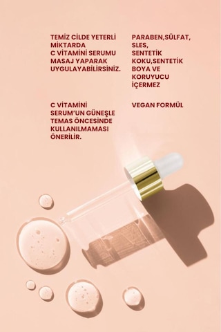 Bade Natural C Vitamini Yüz Serumu Aydınlatıcı, Ton Eşitleyici Ve Leke Karşıtı 30 ML
