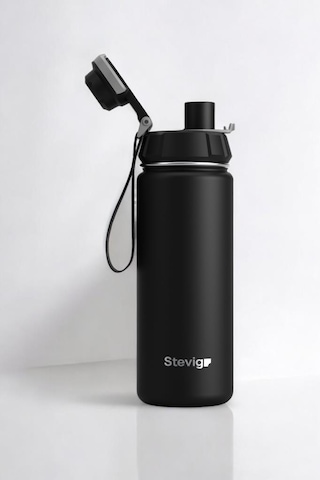 Stevig 1 Hand Leak-proof Sızdırmaz Çelik Termos 500 Ml Black St-207