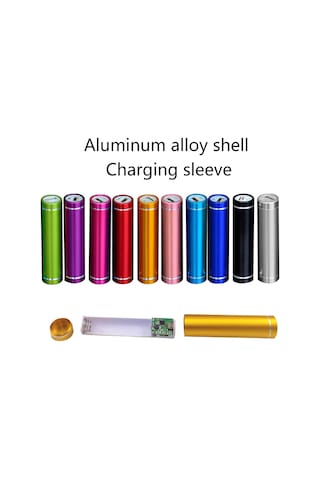 Symbee Yeşil Alüminyum Usb Power Bank Kutu Seti - Kaynaklı, Pil Yok, Kolay Montajlı, Tek Tıklama İle Pil Değiştirilebilir Yeşil