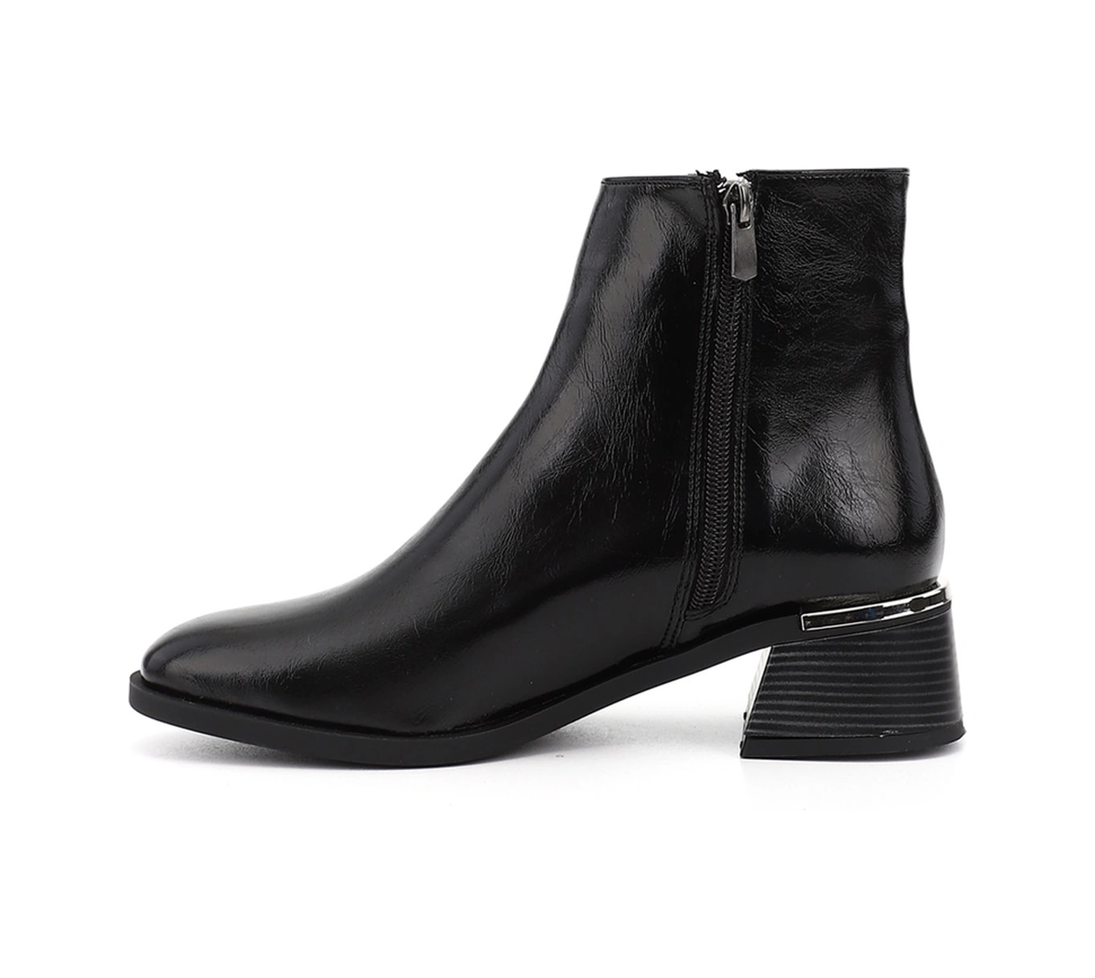 Gönderi R Kadın Siyah Fermuarlı Kalın Topuklu Bot Dkzb78837568 Siyah