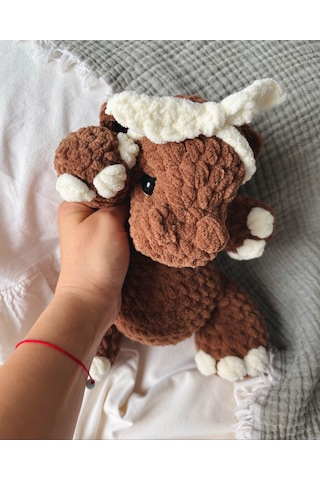 Pebble The Hippo Peluş Oyuncak Kahverengi
