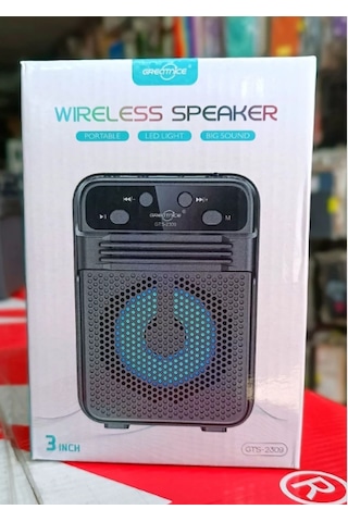 Kts Kablosuz Taşınabilir Açık İşık Bt Hoparlör İle Tws & Fm & Usb 3 İnç Gts-2309
