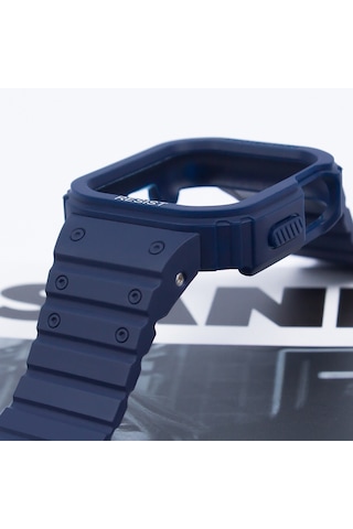 Apple Uyumlu Watch  38mm Kd-142 Airbag Tasarımlı Kasa Koruyuculu Silikon Kordon