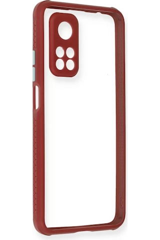 Newface Xiaomi Mi 10t Pro Kılıf Miami Şeffaf Silikon - Fuşya