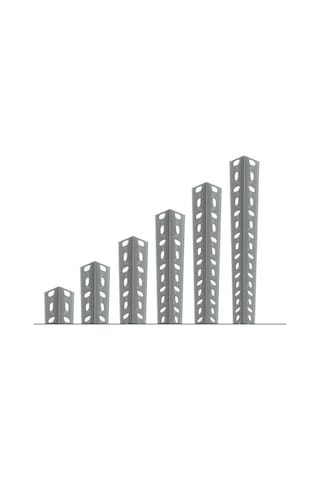 1 Adet Galvaniz Çelik Raf Profil Galvaniz-300 Cm -2.00 Mm Galvaniz