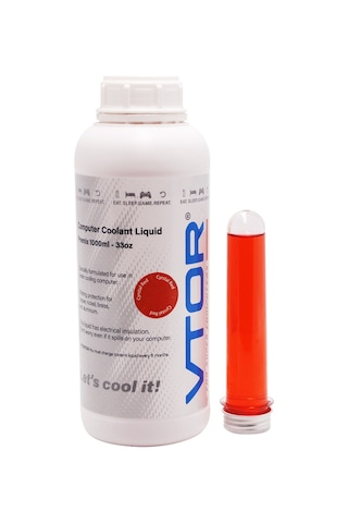 Vtor Bilgisayar Soğutma Sıvısı 1000ML Kristal Kırmızı
