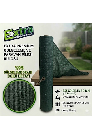 Extra Gölgeleme Filesi %95 - 115 Gr/m2 Yeşil