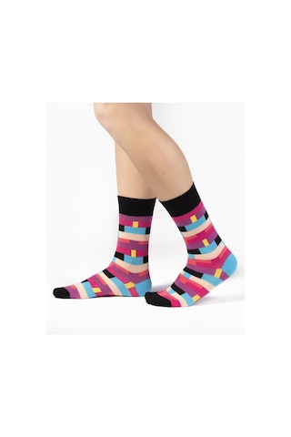 Ozzy Socks Box Desenli Çorap Pembe
