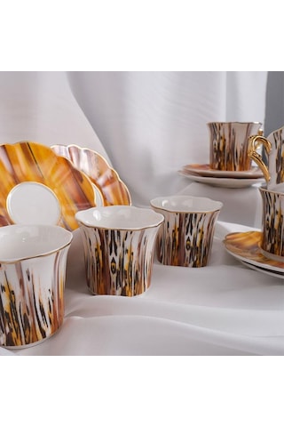 Aura Türk Kahvesi Fincan Takımı Çok Renkli