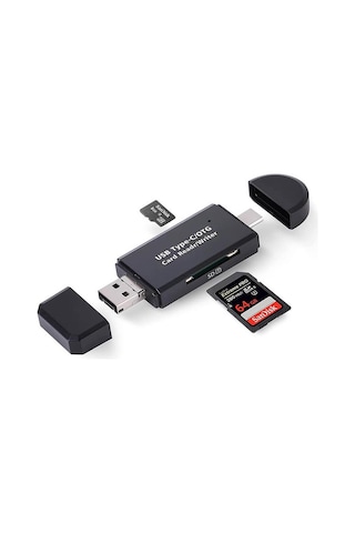 Usb Type C Kart Okuyucu Micro Usb Sd Tf Otg Hafıza Kart Okuyucu