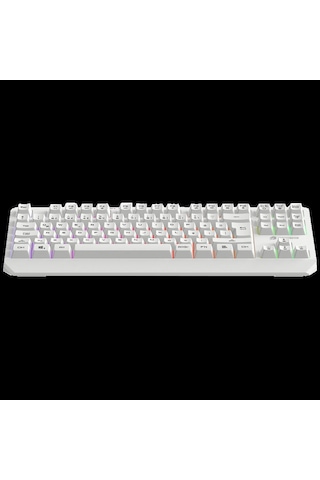 Gamebooster G75 Elya Rainbow Aydınlatmalı Beyaz Tkl Membrane Oyun Klavyesi