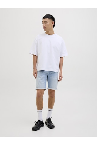 Jack & Jones Jack Jones Erkek Likralı Kot Şort 12269609 Mavi
