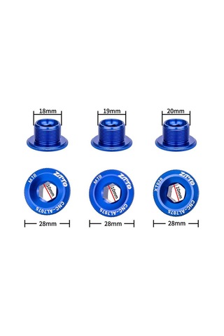 Sones 2 Adet Ztto Bisiklet Alüminyum Alaşımlı Krank Kapağı Dağ Bisikleti Krank Vidaları, Stil: M18 Kırmızı