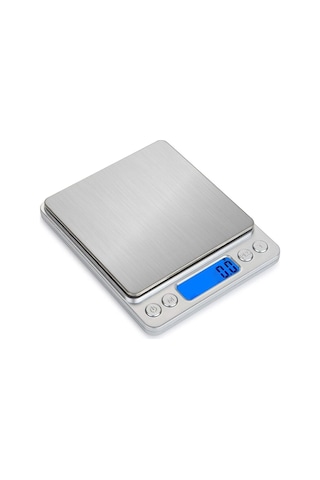 Dijital Mutfak Terazisi 3 Kg 0.1 G Hassasiyet Metal Platformlu Premium Terazi, Şık Ve Dayanıklı Tasarım Çok Renkli