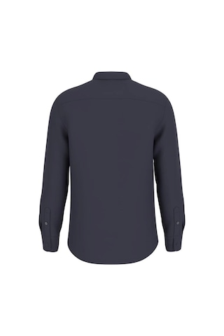 Guess Erkek Mavi Napa Keten Uzun Kollu Gömlek Mavi