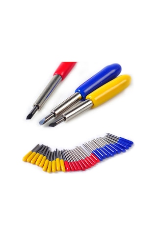 30 Adet 30 45 60 Derece Roland Kesim Plotter Kesici Bıçak Bıçakları Ofset