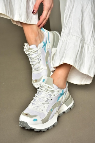 Fox Shoes S312213109 Beyaz Kalın Tabanlı Spor Ayakkabı Sneakers Beyaz