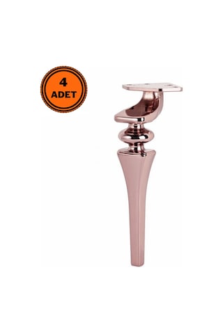 4 Adet Sintra Lüx Metal Ayak 21 Cm Mobilya Ayağı Rose Gold Çok Renkli