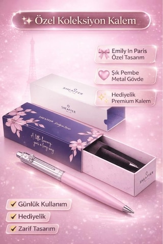 Sheaffer Sentinel Emily İn Paris 321 Pembe Mat Gövde Krom Detaylı Tükenmez Kalem Pembe