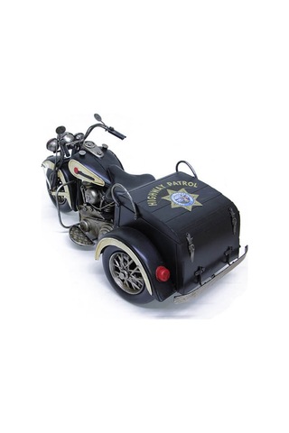 Dekoratif Metal Siyah Motosiklet Masa Dekoru