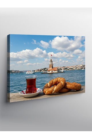 Kanvas Tablo Kız Kulesi Ve Kahvaltı
