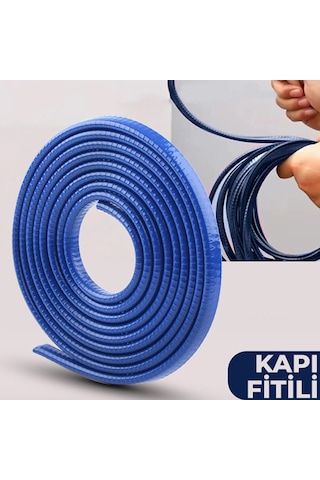 Araç Kapı Koruma Fitili Çarpma Çizilme Önleyici Fitil Mavi 5 Mtre