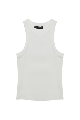 Ollacollection Halter Yaka Basic Fitilli Atlet Ekru