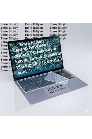 Klavye Koruyucu Silikon 15,6 Inc 36 13 Cm'dir Laptop Notebook Dizüstü Pc Bilgisayar İçin 1 Adet