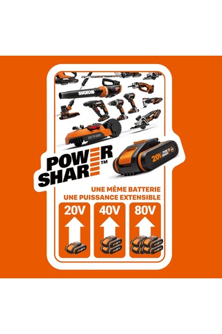 Worx Wx370.9 20volt Profesyonel Şarjlı Darbeli Matkap Akü Dahil Değildir