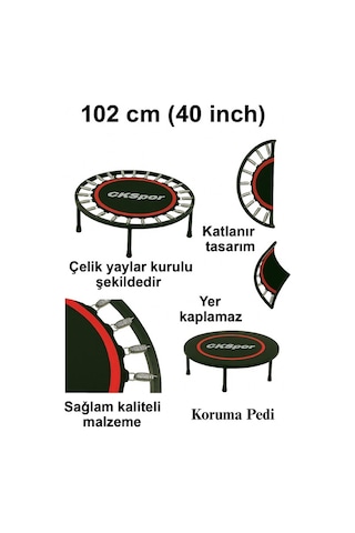 Ckspor 102 Cm 40 İnç Trambolin Katlanabilir Trambolin